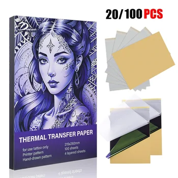 Tattoo Transfer Papier Carbon Thermische Schablone 4 Layered Blatt Tattoo Papier Kopierpapier Pauspapier