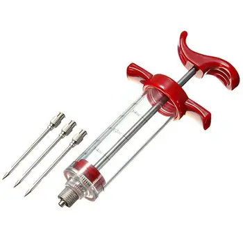 Lebensmittel qualität pp Grill Fleischs pritze Küchengeräte Grill Fleisch geschmack Injektor mit 3 Edelstahl