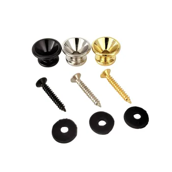 Metall Gitarre Taste Elektrische Bass Strap Locking Pegs Metall Ende Ukulele Schnalle Lock Pins (2 Stück)