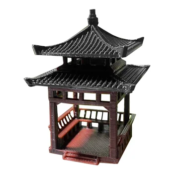 Outdoor Aquarium Dekorationen Simulation Landschaft Innenhof Gebäude Modell Pavillon Ornament Aquarium Schmuck