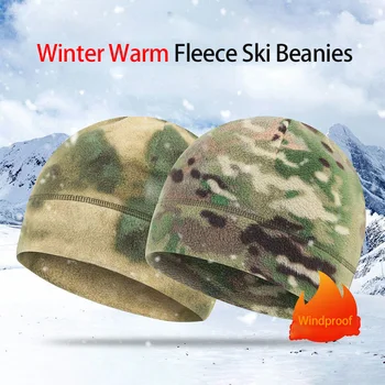 Winter Fleece Beanie Radfahren Männer Frauen Elastische Wandern Weiche Thermische Pendeln Ski Helm Liner Hut