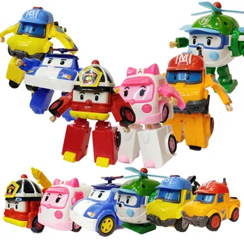 Korea Polis Robocar Roboter Verformung Transformation Amber Roy Haley Anime Action Figure Cartoon Kinder
