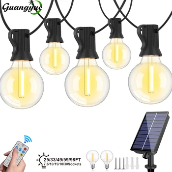 G40 Solar-Lichterkette für den Außenbereich, LED-Solar-Lichterkette, 24 V, kugelförmig, wasserdicht