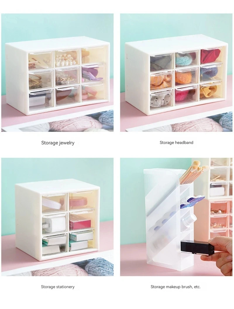 Einfacher, hochfarbiger Desktop-Organizer, Schubladentyp – Bild 2