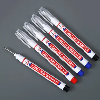 Set Weiße Langkopf-Marker Tiefenloch-Markierstift Zimmermannsbleistift Badezimmer Holzbearbeitung (3 Stück)