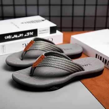 Herren Flip-Flops, bequeme, atmungsaktive Slip-On-Sandalen für Männer, lässige Sommerschuhe