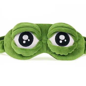 3D traurige Frosch Schlaf maske natürliche schlafende Eye shade Abdeckung Schatten Augenklappe Frauen Männer