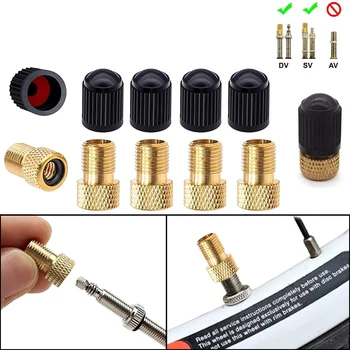 Fahrrad Ventil Pumpe Konverter Adapter Presta zu Schrader Konvertieren Düse Inflation Adapter F/V zu A/V
