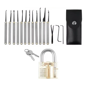 Entriegelung Lock Pick Set Schlüssel Extractor Vorhängeschlösser Kit Schlosser Pick Training Kit (15 Stück)