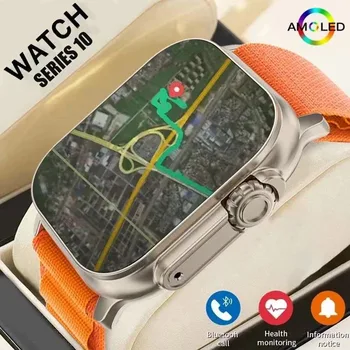 Watch 10 Ultra Smartwatch 49mm mit NFC für Männer und Frauen, GPS-Tracking, Bluetooth-Anrufe, BT-Musik