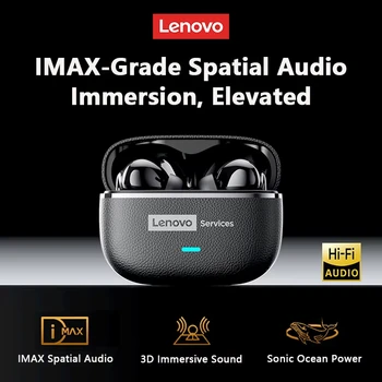 Lenovo LE208 TWS Bluetooth 6.0 kabellose Leder-Ohrhörer, Stereo-ENC-Kopfhörer mit Geräuschunterdrückung, 38 ms