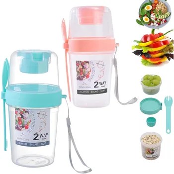 Tragen Sie Frühstückstassen, Salatbecher, Joghurtgranen, Haferflocken-Snacks, Parfait-Behälter