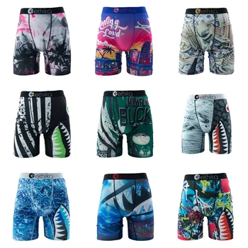 ETHIKA 1Pcs Männer Unterwäsche Boxer Atmungsaktive Mesh Gabelung Herren Badehose Plus Größe S-3XL Mann