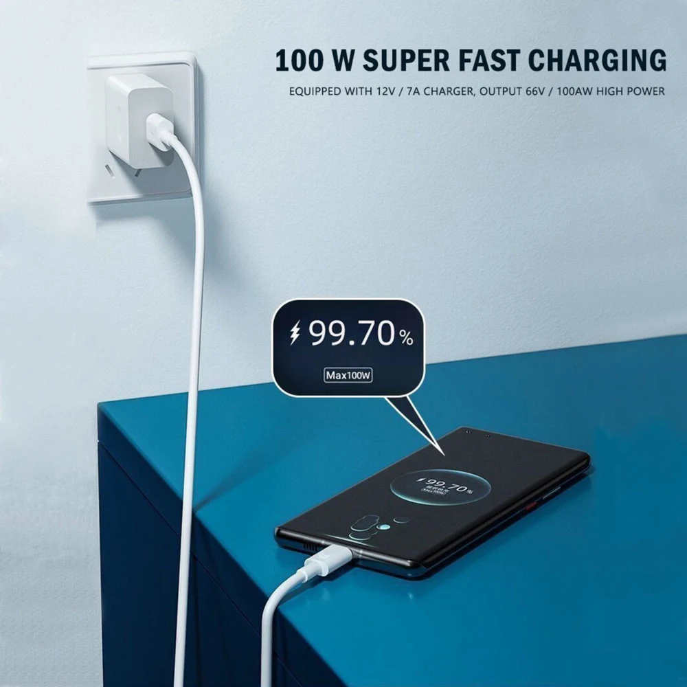USB auf USB-C Schnellladekabel 100 W, 7 A, Lade- und – Bild 4