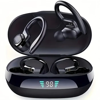 Echte kabellose Ohrhörer, Tws-Kopfhörer mit Mikrofon, Sport-Ohrclip-Kopfhörer, Stereo-In-Ear-Kopfhörer