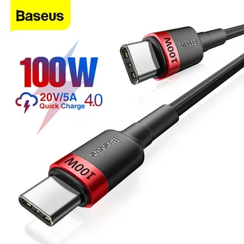 Baseus 100 W USB C auf USB Typ C Kabel PD Schnellladekabel 5 A USB-C Typ C Kabel für iPhone17 MacBook Samsung