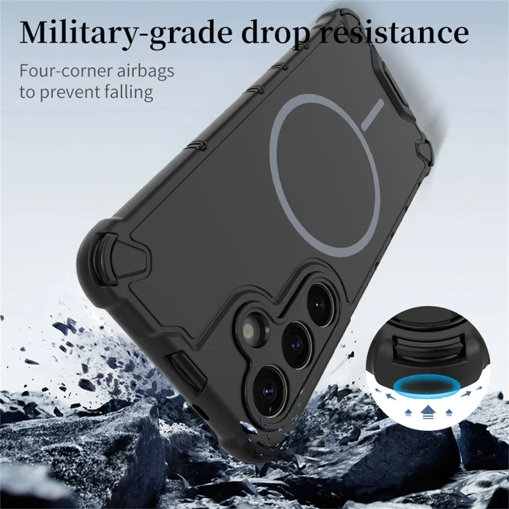 Anti-slip Bumper Rüstung Magnetische Telefon Fall Für Samsung – Bild 6