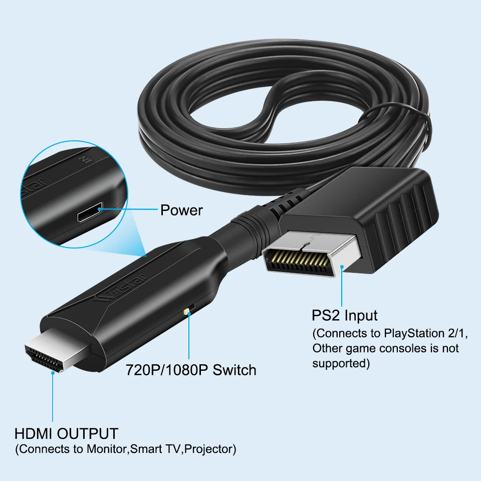 PS2-zu-HDMI-Konverter-Adapter, PS2-zu-HDMI-Kabel – Bild 5
