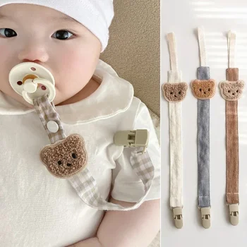 Nette Bär Baby Schnuller Kette Clips Halter Anti-drop Kette Cartoon Zahnen Clips Beißring Spielzeug Schnuller