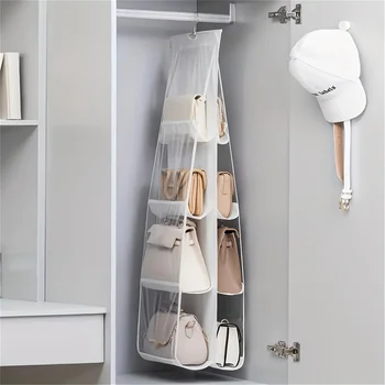 Sparbeutel-Organizer, mehrschichtige hängende Handtasche, Kleiderschrank, Geldbörsen-Organizer