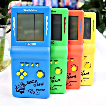 Klassische Retro-Handheld-Spieler für Tetris-Konsole, großer Bildschirm, nostalgische Taschenspielmaschine