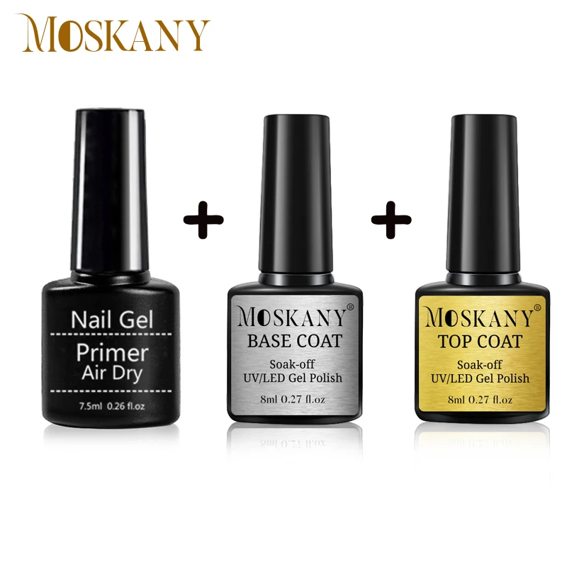 Acryl No-Säure Primer Nail Art Set mit Grundlack und Decklack