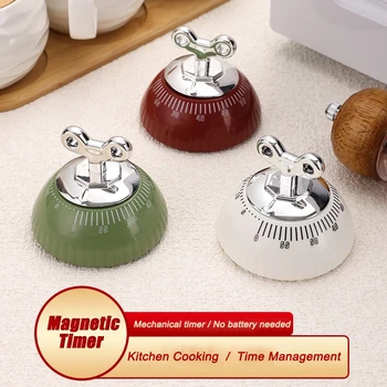 Magnetischer Küchentimer, manueller Countdown-Wecker, digitaler Timer, mechanischer Kochtimer, Studie