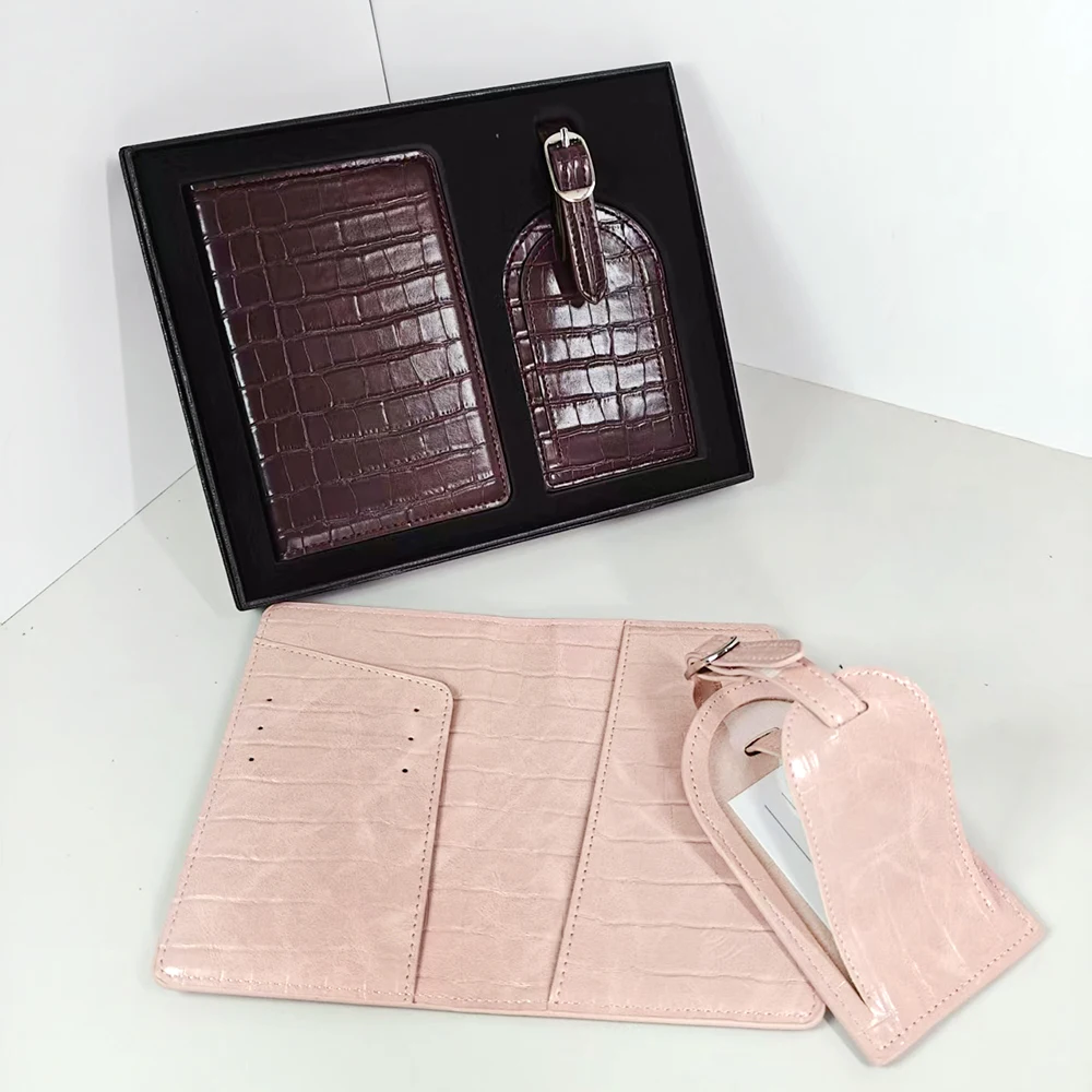 Luxus-Passhülle und Gepäckanhänger Geschenkbox-Set mit – Bild 5