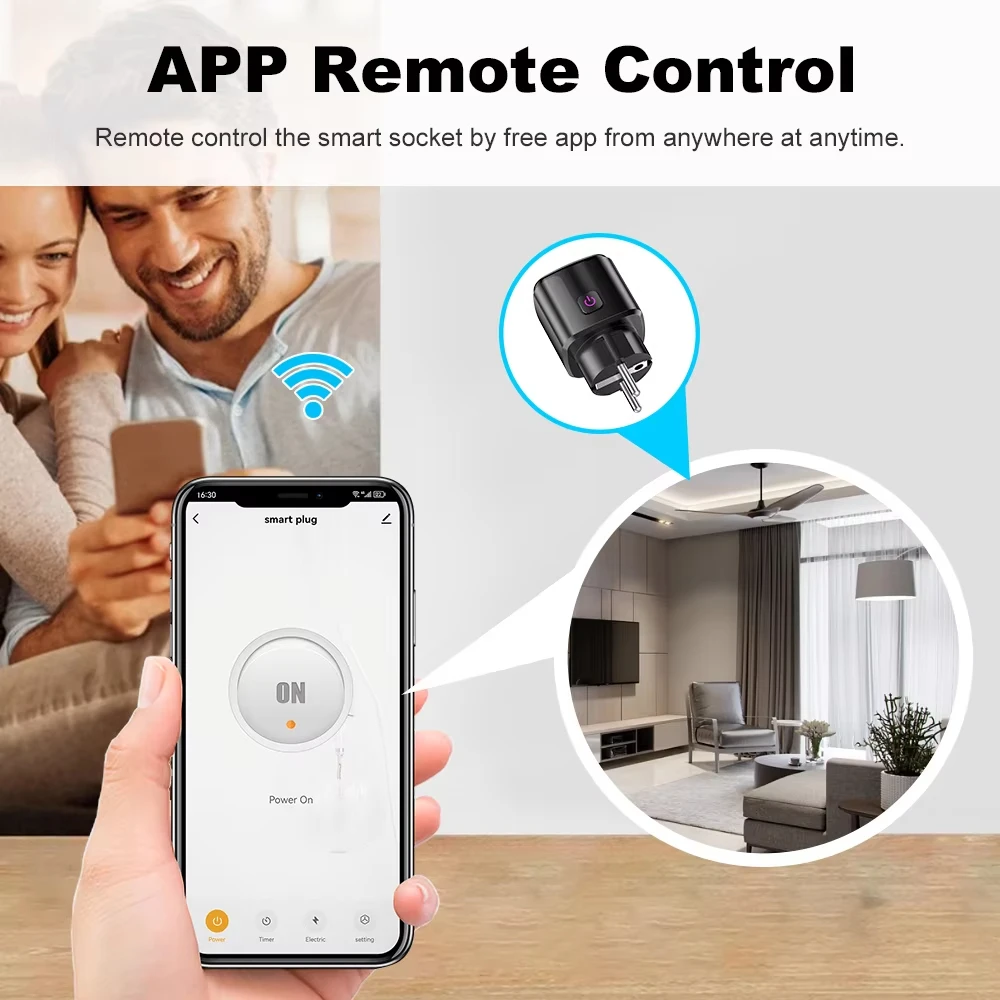 WLAN-Steckdose 20 A mit Strommessung und Timer, Alexa/Google – Bild 3