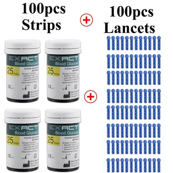 Diabetiker-Teststreifen, Lanzetten für Blutzuckermessgerät, Glucometer, Diabetes (100 Stück)