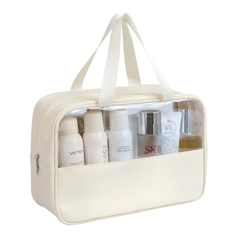 Tragbare Reise-Kosmetiktasche für Damen, transparente – Bild 6
