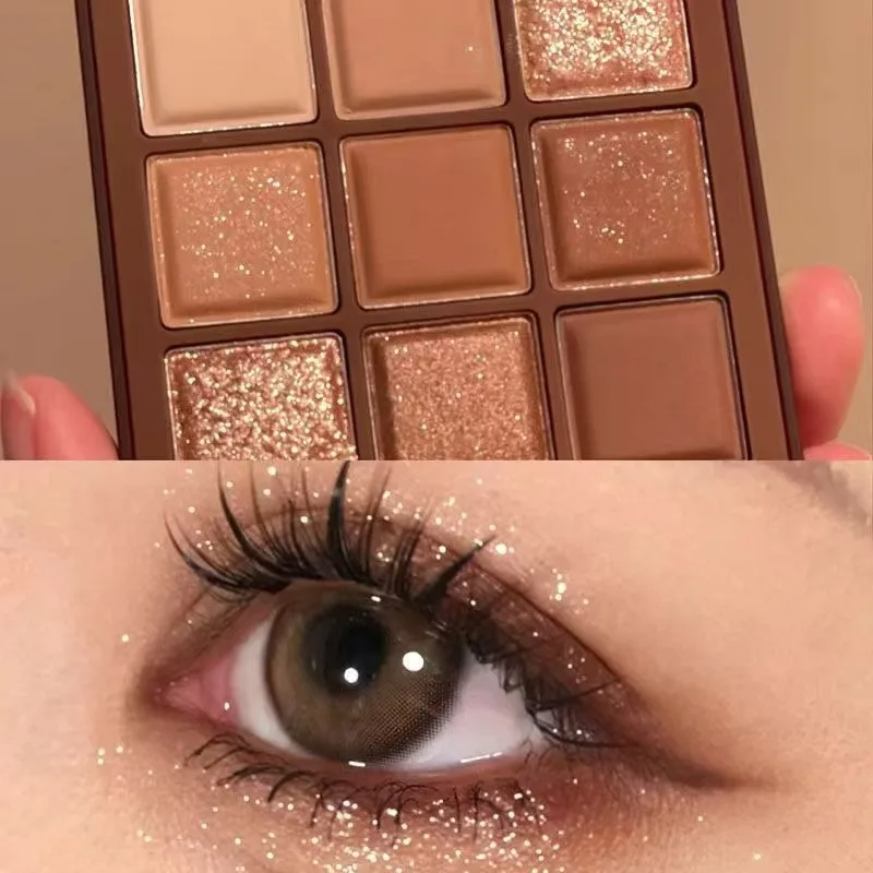 9-Farben Schokoladen-Lidschattenpalette mit Perlglanz Feiner – Bild 6