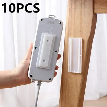 Selbstklebende Desktop-Steckdose Fixer Hängende Steckdosenleiste Kabel-Organizer Wandhalter Fixateur