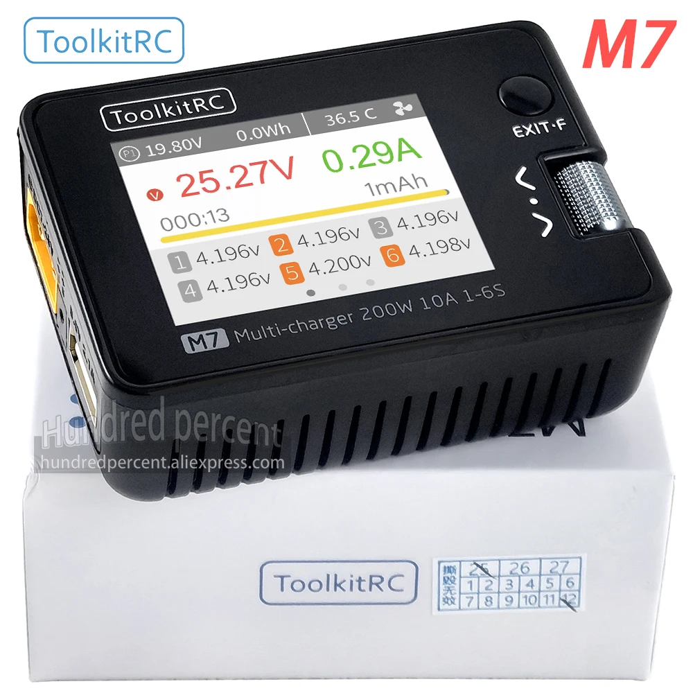 ToolkitRC M7 Ladegerät mit intelligenter Entladefunktion für