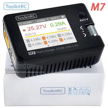 ToolkitRC M7 Ladegerät mit intelligenter Entladefunktion für Lithium-Akkus 1S 2S 3S 4S 5S 6S, Server, ESC