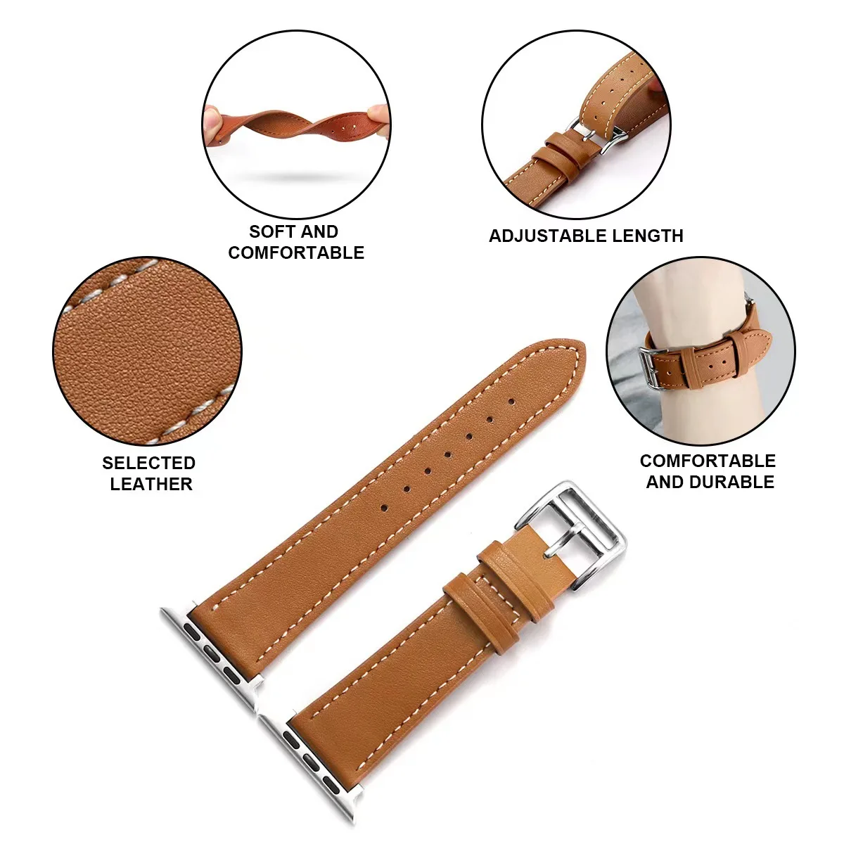 Leder-Uhrenarmbänder für Apple Watch-Armband 46 mm, 44 mm, 49 – Bild 6