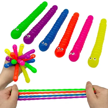 Mini bunte weiche Raupen Kindergeburtstag Partyzubehör Pinata Füllstoffe Halloween Dekoration Klassenzimmer