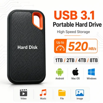 128TB Externe SSD Tragbare Solid-State-Festplatte 1TB Festplatte Kleines Gehäuse Große Leistung Grundlegende