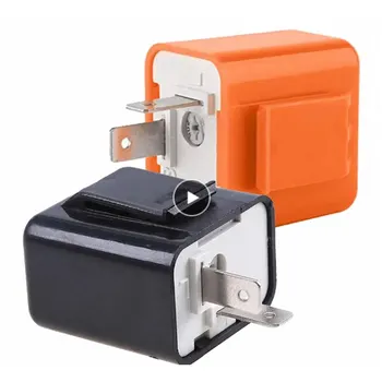 12 V geschwindigkeitsverstellbares 2-poliges elektronisches LED-Blinkrelais für Motorrad-Blinker, direkter