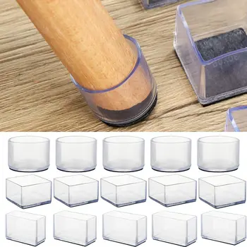Gummi Quadrat Rechteck Boden Protector Pads Stuhl Bein Caps Tisch Fuß Staub Abdeckung Socken Rohr (4 Stück)