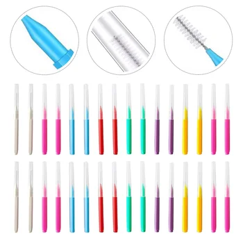 Interdentalbürsten-Set Gerade Orthodontische Zahnzwischenraum-Reiniger für Zahnspangen Zahnpflege (20 Stück)