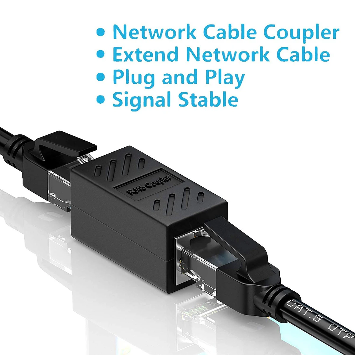 1/50Pcs RJ45 Koppler Ethernet Extender 1000Mbps LAN Stecker – Bild 2