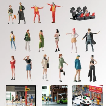 Resin Diorama Miniaturfiguren im Maßstab 1:64, Garagenszenen, Minifiguren, Modellbausatz, DIY-Bastelspielzeug