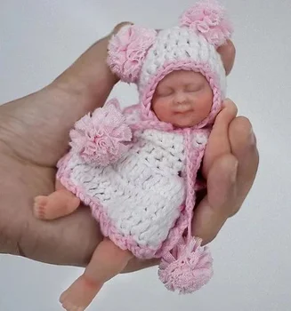 4,5" 13cm Micro Preemie Ganzkörper-Silikon-Bady Girl Puppe Lebensechte Mini-Reborn-Puppe Surprice Kinder