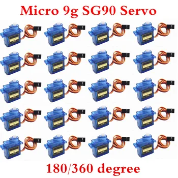 SG90 Servomotor Micro 9g 180 360 Grad Halterung SG90 Kit ohne Metallgetriebe Pro RC Auto Spielzeug Flugzeug