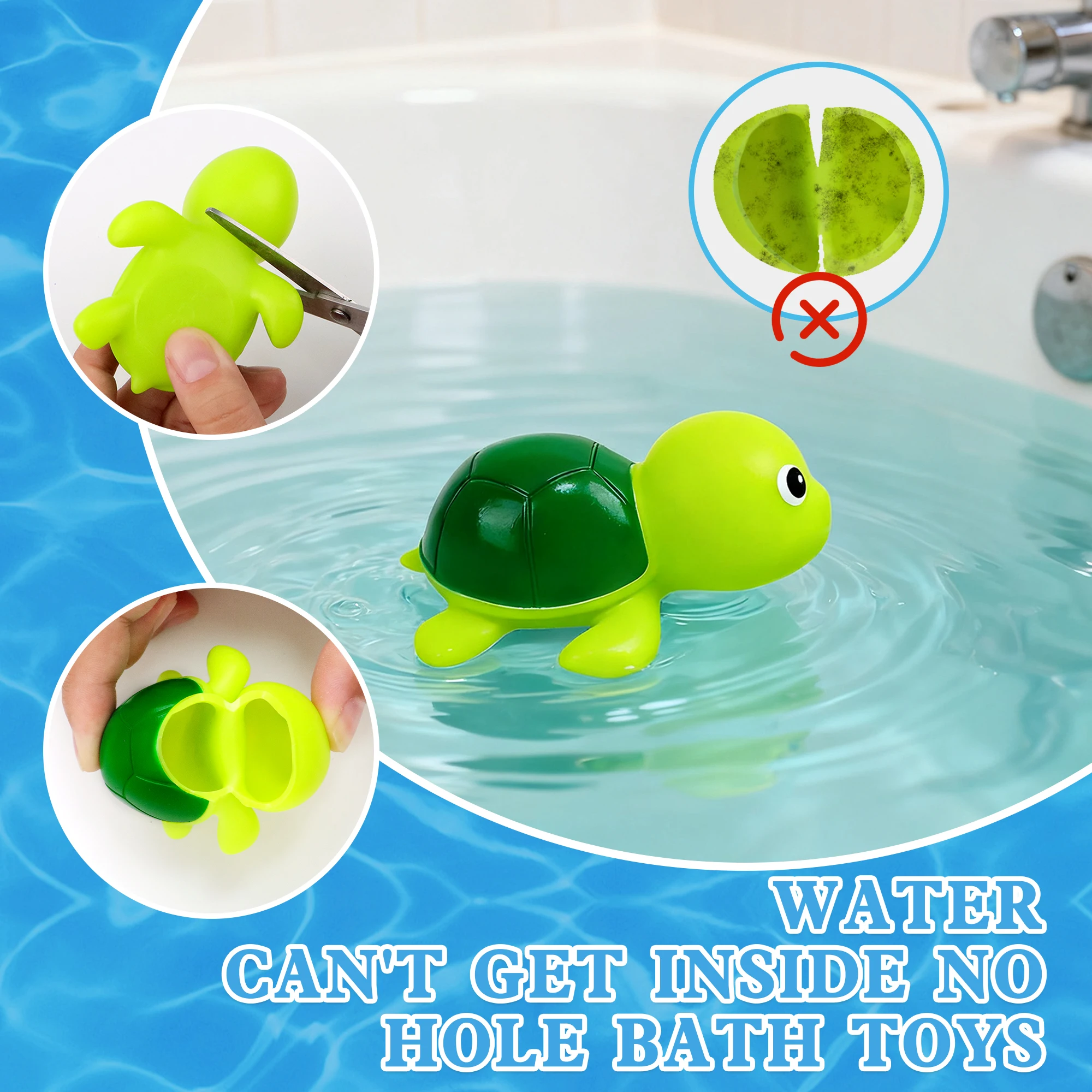8 Stück schimmelresistent Meerestier Badewanne Duschspielzeug – Bild 4