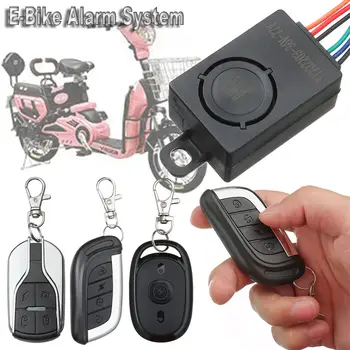 36-72V Diebstahls icherung Motorrad Roller E-Bike Alarmsystem mit zwei fern gesteuerten elektrischen Fahrrads