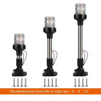 LED-Aufklapp-Ankerlicht, Segelsignallampe für Marine, Boots-Yacht-Zubehör, 12-24 V