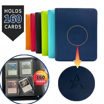 TopLoader 4-Taschen-Kartenordner (160 Karten) - Schwarz/ Robuste Aufbewahrung für TCG- und Sportkarten