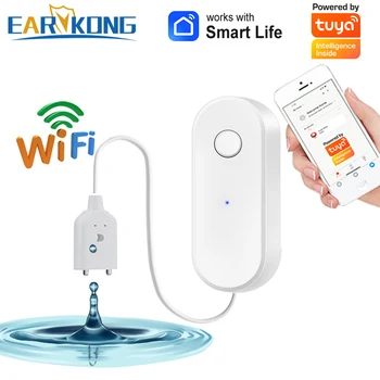 Tuya WiFi Smart Wasser Leck Sensor Flüssigkeit Leckage Alarm Überlauf Niveau Detektor Flut Schutz SmartLife